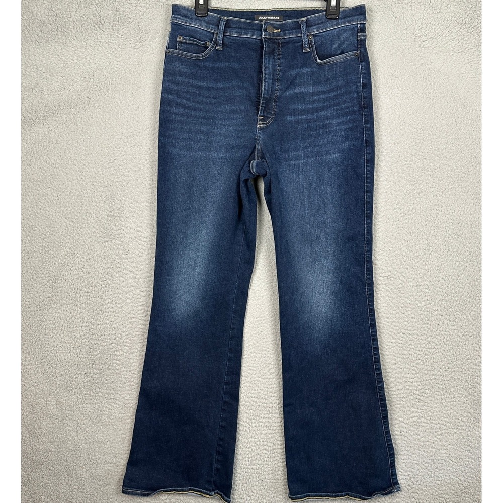 Lucky Brand Jeans Women 5 33-35 Uni High Rise Boot Blue Distressed Stretch Denim